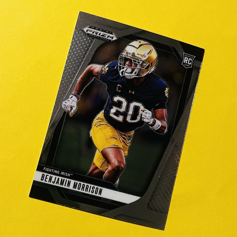2025 Panini Prizm Draft Picks Benjamin Morrison RC #75 Notre Dame Rookie Card